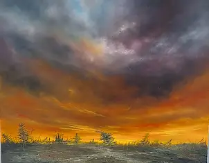 Klaudia Wilk, To the horizon, Oil painting - panel, 50 x 40