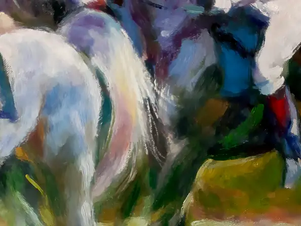 Barbara Gulbinowicz, Po wyścigu, Obraz olejny - płótno, 80 x 60