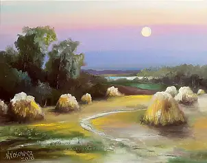 Krzysztof Kłosowicz, "Dopo il raccolto II", Quadro a olio - tela, 50 x 40