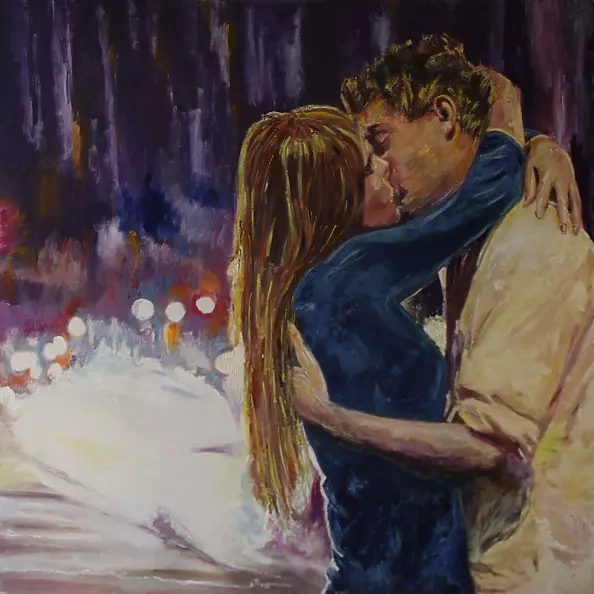 Alex Pelesh - Pocałunek przy drodze.