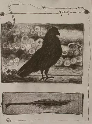 Agnieszka Kurlenda - Pocztówka rysunek ołówkiem