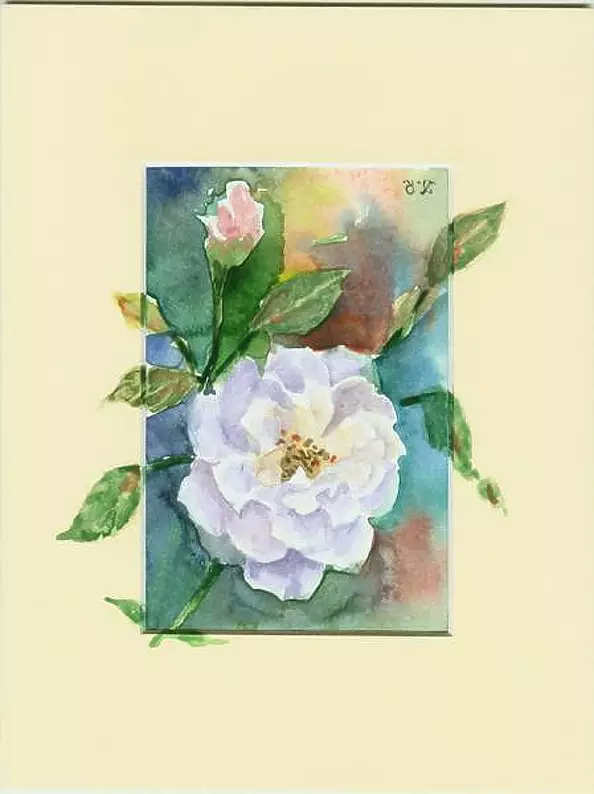 Zdzisław Rutkowski - Postcard with rose