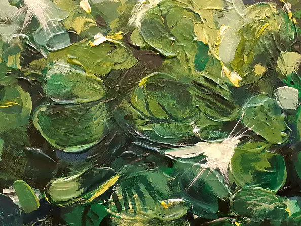 Katarzyna Kozłowska - "Pod drzewem" 100x100cm