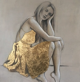 Adriana Plucha - Under the open sky - pure gold leaf of 23 ct.