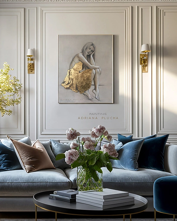 Adriana Plucha - Under the open sky - pure gold leaf of 23 ct.