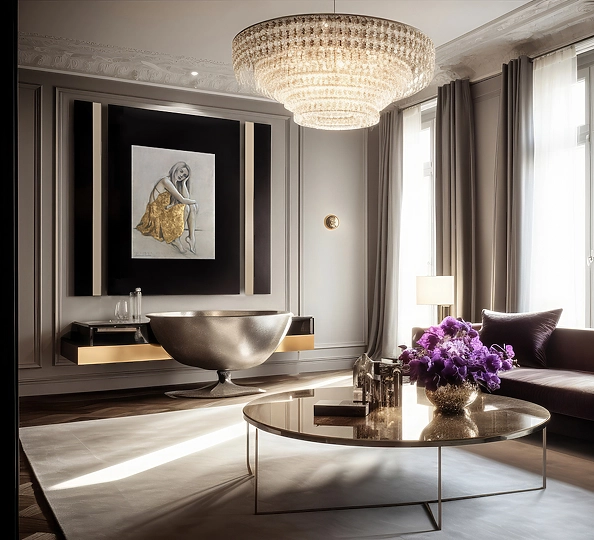 Adriana Plucha - Under the open sky - pure gold leaf of 23 ct.