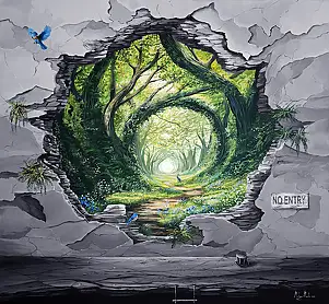 Martyna Mączka, Follow your inner voice, Acrylic painting - canvas, 110 x 100