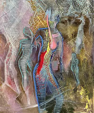 Anna Lupa Suchy, Explosion, Peinture à l'huile - toile, 43 x 60