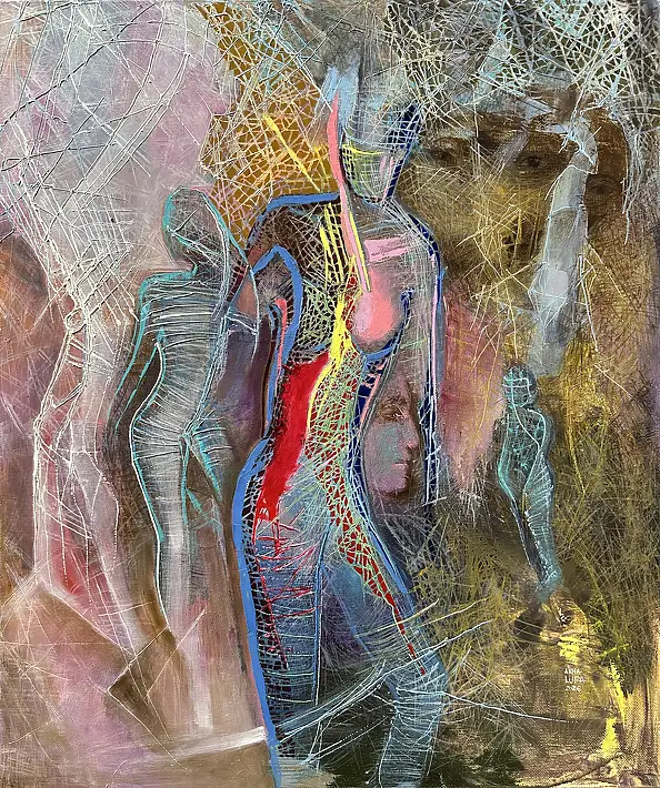 Anna Lupa Suchy, Explosion, Peinture à l'huile - toile, 43 x 60