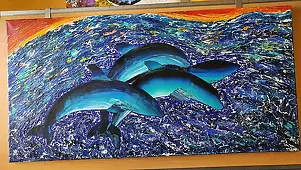 Marianna Małgorzata Bakanowicz - Journey on the blue tide -2020