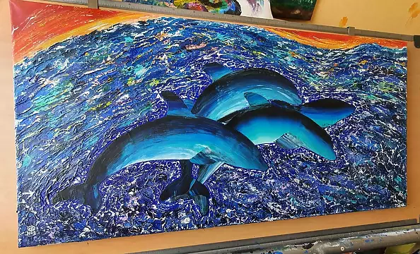 Marianna Małgorzata Bakanowicz - Journey on the blue tide -2020