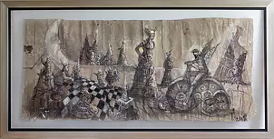 Tomasz Sętowski - Les voyages de Don Quichotte 66x150 cm