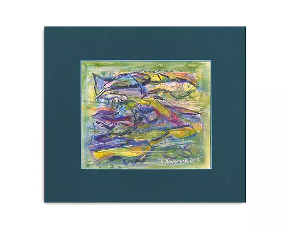 Anna Skowronek - Underwater world-watercolor, hand-painted painting, original, unique