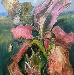 Honorata Chajec, Podwójna intryga, Obraz olejny - , 100 x 120