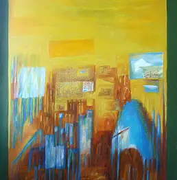 Teresa Klink, двойной Пейзаж, Масляная картина - холст, 97 x 130