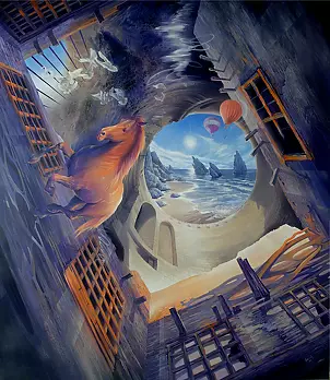   - Podwórko z widokiem na morze