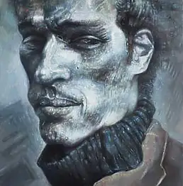 Piotr Król, Poet at dawn, Acrylic painting, Oil painting - canvas, 45 x 70