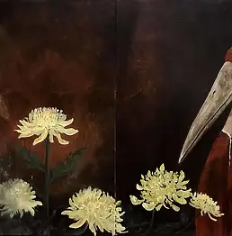 Artur Cieślar, Поэт в саду хризантем - диптих, Масляная картина - холст, 100 x 60