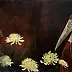 Artur Cieślar - Poet in the garden of chrysanthemums - diptych