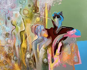 Anna Lupa Suchy, Banalités, Peinture à l'huile - toile, 92 x 73