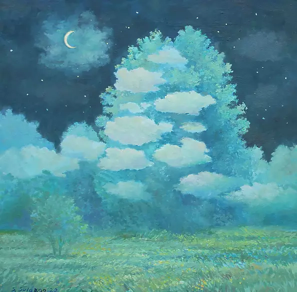 Sabina Salamon - Clear night oil 60x60 cm