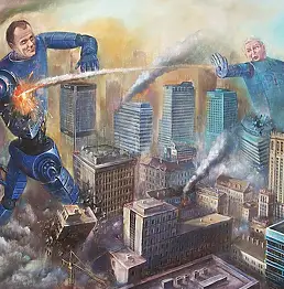 Maciej Wierzbicki, дуэль, Акрилова картина - холст, 90 x 60