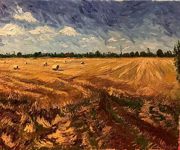 Piotr Cieślik - Les champs après la récolte