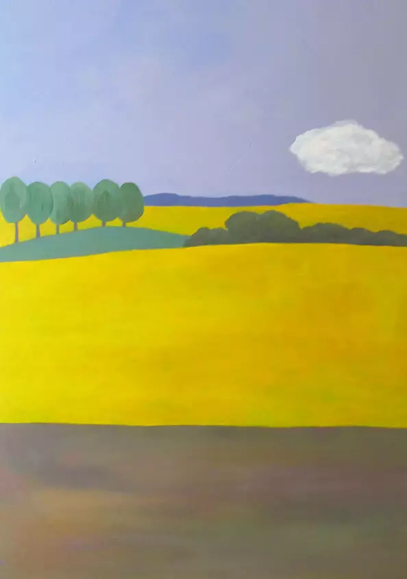 Barbara Przyborowska - Pola z kwitnącym rzepakiem