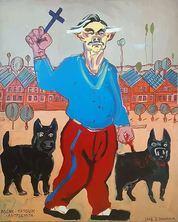 Edward Dwurnik - Pole - Catholic - anti-Semite, 2006 - OIL PAINTING