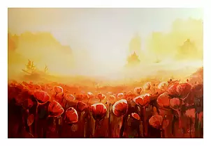 Anna Słota - Poppy field in the morning