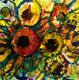 Marzena Salwowska - Sonnenblumenfeld/Gras und Blume 15