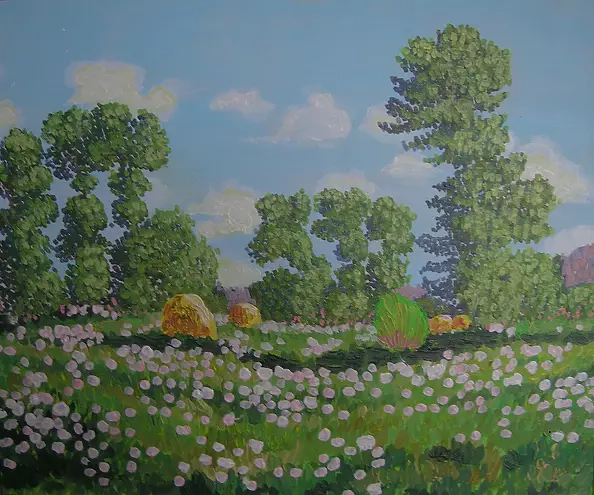 Aleksandra Gaweł Krajska - Pole ze stogiem siana