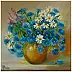Grażyna Potocka - Dipinto ad olio fiori di campo 50-50 cm