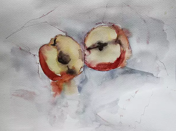 Kateryna Honcharenko - Połówki jabłka