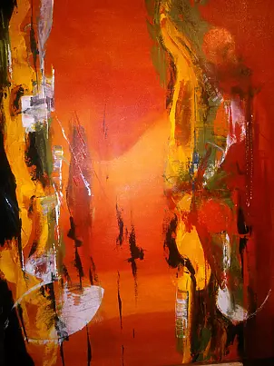 Alicja Wysocka - Pomarańczowa abstrakcja 
