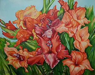 Zenon Gleń - Orange flowers