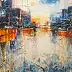 Dariusz Grajek, Orange boats..., Oil painting - canvas, 118 x 80