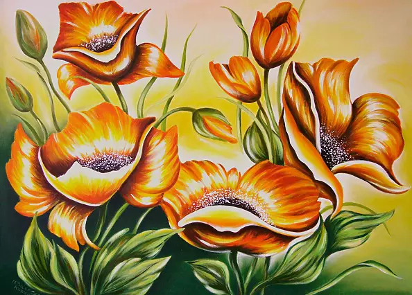 Małgorzata Piasecka Kozdęba - orange poppies