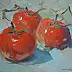 Krzysztof Tracz, Tomatoes, Oil painting - panel, panel, 19 x 16
