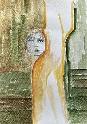 Anna Lupa Suchy, Pomiędzy III, Akwarele - papier, 20 x 29