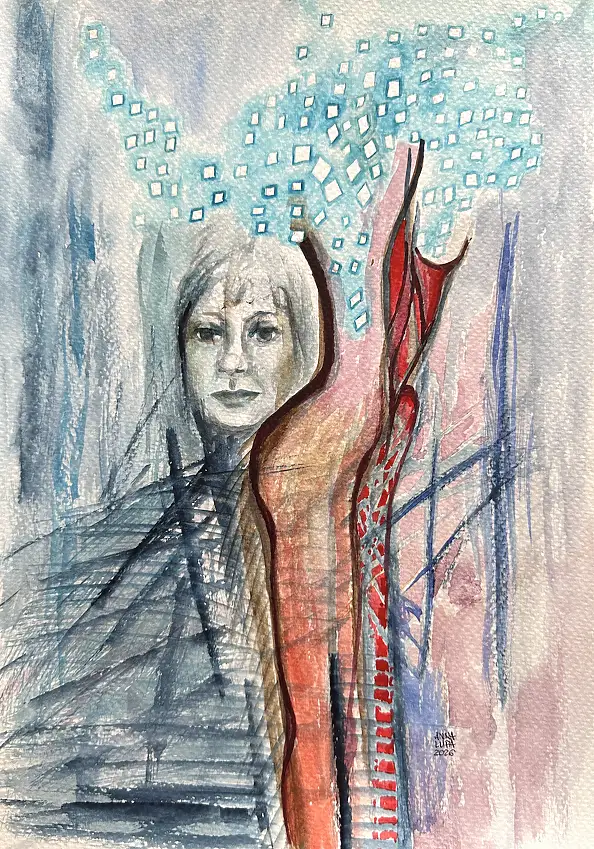 Anna Lupa Suchy, Pomiędzy II, Akwarele - papier, 20 x 29