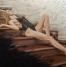 Aleksander Błażyca, Zwischen Dunkelheit und Licht, Acrylgemälde - Leinwand, 80 x 60