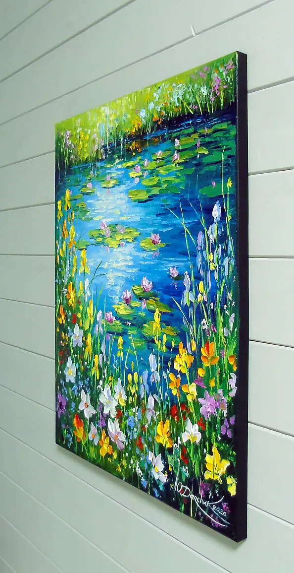 Olha Darchuk - Pond by the Blooming Bank