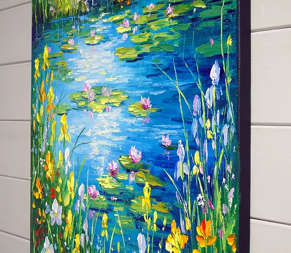 Olha Darchuk - Pond by the Blooming Bank