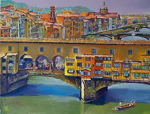 Dariusz Żejmo - Ponte Vecchio. A view from the windows of the Uffizi gallery. Florence