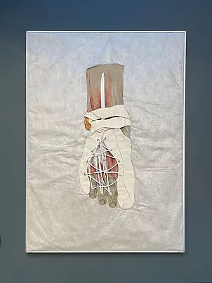 Wiesław Teofilak, Entangled Roads, Other, Collage, crayon, Pencil, Mixed media - cardboard/paperboard, 70 x 100