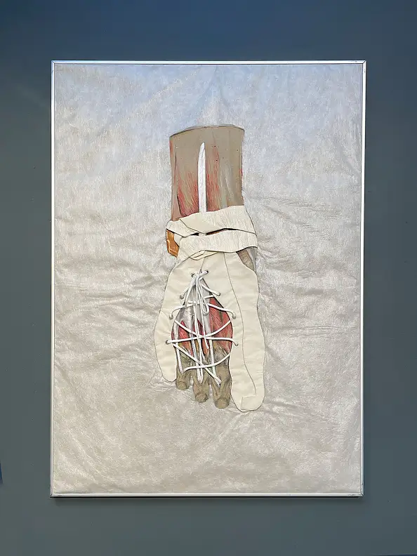 Wiesław Teofilak, Entangled Roads, Other, Collage, crayon, Pencil, Mixed media - cardboard/paperboard, 70 x 100
