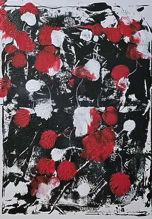 Ewa Mościszko, Papaveri 2, Quadro ad acrilico - tela, 55 x 75