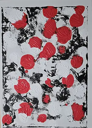 Ewa Mościszko, Papaveri, Quadro ad acrilico - , 55 x 75