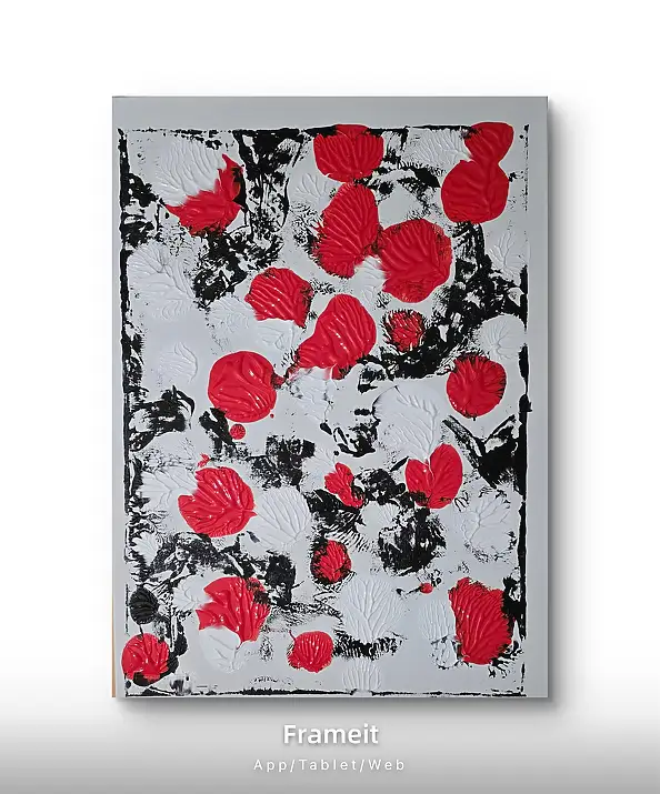 Ewa Mościszko, Papaveri, Quadro ad acrilico - , 55 x 75